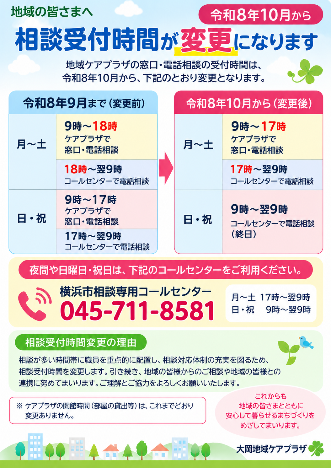 地域ケアプラザの福祉・保健の窓口相談時間変更について.png